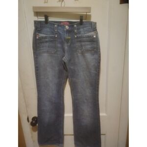 US Polo Assn Womens Jeans Size 9/10 Medium Wash Straight Leg Patch Pockets Denim